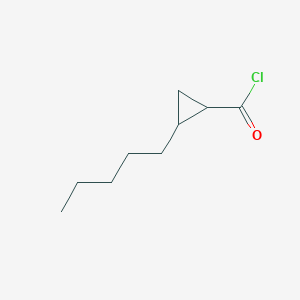 molecular formula C9H15ClO B13954782 2-Pentylcyclopropane-1-carbonyl chloride CAS No. 90722-23-9