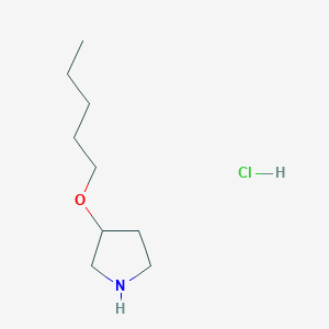molecular formula C9H20ClNO B1395482 3-(Pentyloxy)pyrrolidine hydrochloride CAS No. 1219980-79-6
