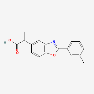 molecular formula C17H15NO3 B13954830 alpha-Methyl-2-(m-tolyl)-5-benzoxazoleacetic acid CAS No. 64037-05-4