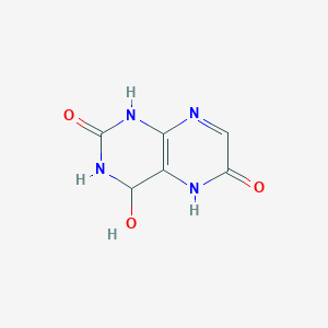 molecular formula C6H6N4O3 B13954835 4-Hydroxy-1,3,4,5-tetrahydropteridine-2,6-dione CAS No. 91184-15-5