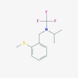 molecular formula C12H16F3NS B13954837 N-(2-(methylthio)benzyl)-N-(trifluoromethyl)propan-2-amine 