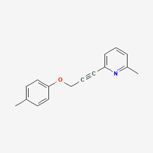 molecular formula C16H15NO B13954845 2-Methyl-6-(3-p-tolyloxy-prop-1-ynyl)pyridine CAS No. 851854-41-6