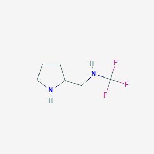 molecular formula C6H11F3N2 B13954856 1,1,1-trifluoro-N-(pyrrolidin-2-ylmethyl)methanamine 