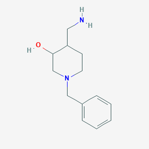 molecular formula C13H20N2O B13954860 4-(Aminomethyl)-1-benzylpiperidin-3-ol 