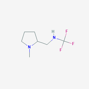 molecular formula C7H13F3N2 B13954865 1,1,1-trifluoro-N-((1-methylpyrrolidin-2-yl)methyl)methanamine 