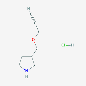 molecular formula C8H14ClNO B1395487 3-[(2-Propynyloxy)methyl]pyrrolidine hydrochloride CAS No. 1220036-53-2