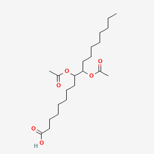 molecular formula C22H40O6 B13954875 9,10-Bis(acetoxy)octadecanoic acid CAS No. 5929-62-4