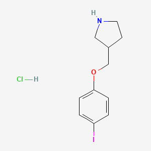molecular formula C11H15ClINO B1395492 3-[(4-Iodophenoxy)methyl]pyrrolidine hydrochloride CAS No. 1219983-01-3