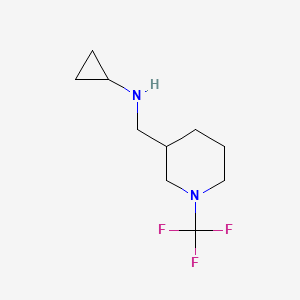 molecular formula C10H17F3N2 B13954920 N-((1-(trifluoromethyl)piperidin-3-yl)methyl)cyclopropanamine 