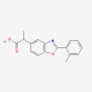 molecular formula C17H15NO3 B13954953 alpha-Methyl-2-(o-tolyl)-5-benzoxazoleacetic acid CAS No. 54785-37-4