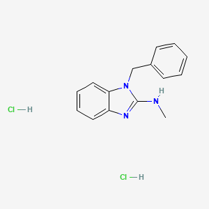 molecular formula C15H17Cl2N3 B13954998 1-benzyl-N-methyl-1H-1,3-benzodiazol-2-amine dihydrochloride 
