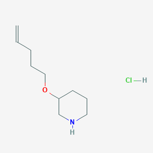 molecular formula C10H20ClNO B1395503 3-(4-Pentenyloxy)piperidine hydrochloride CAS No. 1220033-05-5
