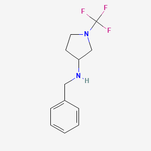 molecular formula C12H15F3N2 B13955037 N-benzyl-1-(trifluoromethyl)pyrrolidin-3-amine 