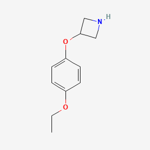 molecular formula C11H15NO2 B1395504 3-(4-Ethoxyphenoxy)azetidine CAS No. 1220028-44-3