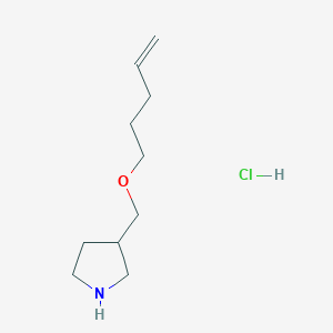 molecular formula C10H20ClNO B1395507 3-[(4-Pentenyloxy)methyl]pyrrolidine hydrochloride CAS No. 1220030-22-7