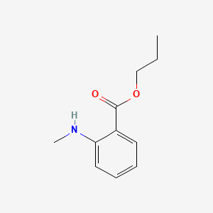 molecular formula C11H15NO2 B13955076 Benzoic acid, 2-(methylamino)-, propyl ester CAS No. 55320-72-4
