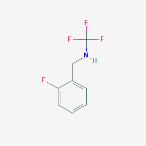 molecular formula C8H7F4N B13955086 1,1,1-trifluoro-N-(2-fluorobenzyl)methanamine 