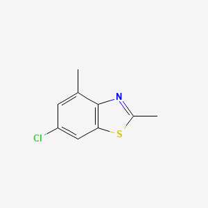 molecular formula C9H8ClNS B13955114 6-Chloro-2,4-dimethyl-1,3-benzothiazole CAS No. 90537-50-1