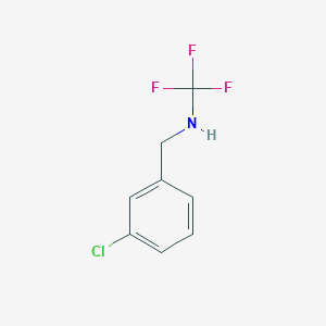 molecular formula C8H7ClF3N B13955123 N-(3-chlorobenzyl)-1,1,1-trifluoromethanamine 
