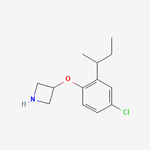 B1395514 3-[2-(Sec-butyl)-4-chlorophenoxy]azetidine CAS No. 1220038-53-8
