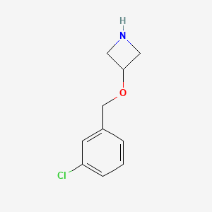 molecular formula C10H12ClNO B1395518 3-[(3-Chlorobenzyl)oxy]azetidine CAS No. 1121634-66-9