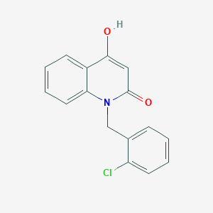 molecular formula C16H12ClNO2 B1395521 1-(2-chlorobenzyl)-4-hydroxyquinolin-2(1H)-one CAS No. 696656-56-1
