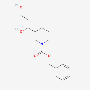 molecular formula C16H23NO4 B13955211 Benzyl 3-(1,3-dihydroxypropyl)piperidine-1-carboxylate 