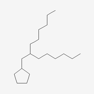 molecular formula C19H38 B13955235 Cyclopentane, (2-hexyloctyl)- CAS No. 55044-77-4