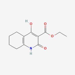 molecular formula C12H15NO4 B1395528 4-羟基-2-氧代-1,2,5,6,7,8-六氢喹啉-3-羧酸乙酯 CAS No. 56517-53-4
