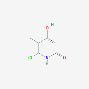 molecular formula C6H6ClNO2 B1395535 6-chloro-4-hydroxy-5-methylpyridin-2(1H)-one CAS No. 89379-84-0
