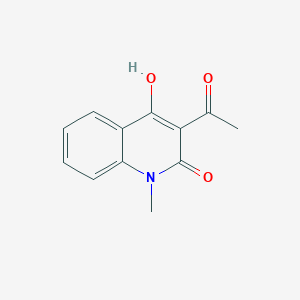molecular formula C12H11NO3 B1395536 3-Acetyl-4-hydroxy-1-methyl-2(1H)-quinolinone CAS No. 54289-76-8