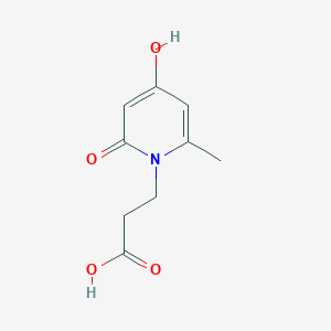 molecular formula C9H11NO4 B1395538 3-(4-Hydroxy-6-methyl-2-oxo-1,2-dihydropyridin-1-yl)propanoic acid CAS No. 904809-32-1