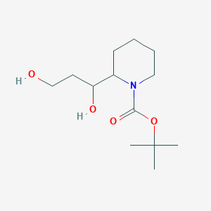 molecular formula C13H25NO4 B13955383 tert-Butyl 2-(1,3-dihydroxypropyl)piperidine-1-carboxylate 