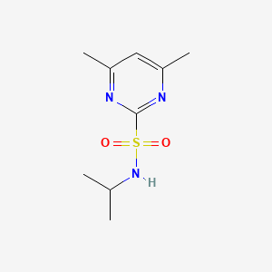 molecular formula C9H15N3O2S B13955395 N-isopropyl-4,6-dimethylpyrimidine-2-sulfonamide 