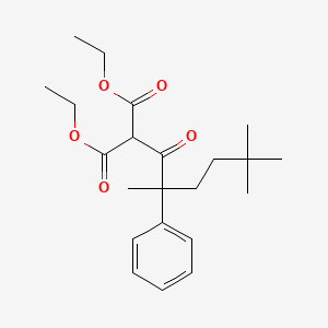 molecular formula C22H32O5 B13955418 Diethyl 2-(2,5,5-trimethyl-2-phenylhexanoyl)malonate 