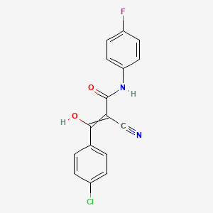 (Z)-3-(4-chlorophenyl)-2-cyano-N-(4-fluorophenyl)-3-hydroxy-2-propenamide