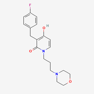 molecular formula C19H23FN2O3 B1395547 3-(4-fluorobenzyl)-4-hydroxy-1-(3-morpholinopropyl)-2(1H)-pyridinone CAS No. 477846-16-5
