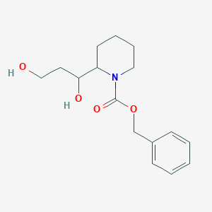 molecular formula C16H23NO4 B13955491 Benzyl 2-(1,3-dihydroxypropyl)piperidine-1-carboxylate 