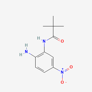 molecular formula C11H15N3O3 B13955504 Propionanilide, 2'-amino-2,2-dimethyl-5'-nitro- CAS No. 102129-00-0