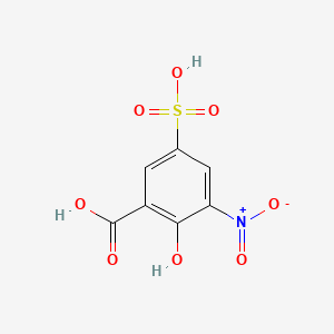 molecular formula C7H5NO8S B13955568 3-Nitro-5-sulphosalicylic acid CAS No. 56609-17-7