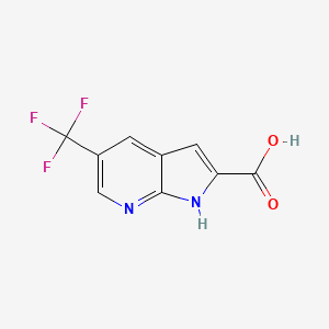 molecular formula C9H5F3N2O2 B1395558 5-(trifluoromethyl)-1H-pyrrolo[2,3-b]pyridine-2-carboxylic acid CAS No. 784144-05-4