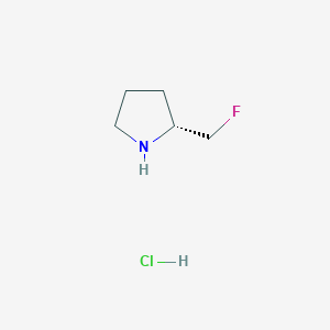 molecular formula C5H11ClFN B1395559 (R)-2-(Fluoromethyl)pyrrolidine hydrochloride CAS No. 875553-78-9