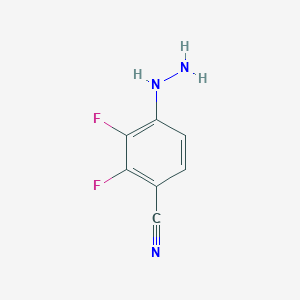 molecular formula C7H5F2N3 B1395562 2,3-Difluoro-4-hydrazinylbenzonitrile CAS No. 912770-65-1