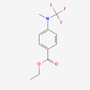 molecular formula C11H12F3NO2 B13955679 Ethyl 4-(methyl(trifluoromethyl)amino)benzoate 