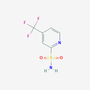molecular formula C6H5F3N2O2S B1395570 4-(Trifluoromethyl)pyridine-2-sulfonic acid amide CAS No. 1252046-10-8