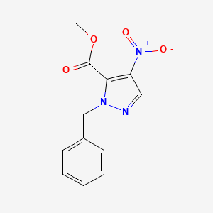 molecular formula C12H11N3O4 B1395572 Methyl 1-benzyl-4-nitro-1H-pyrazole-5-carboxylate CAS No. 1353499-44-1