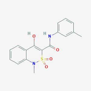 molecular formula C17H16N2O4S B1395577 4-hydroxy-1-methyl-N-(3-methylphenyl)-2,2-dioxo-1,2-dihydro-2lambda~6~,1-benzothiazine-3-carboxamide CAS No. 320423-83-4