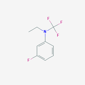 molecular formula C9H9F4N B13955793 N-ethyl-3-fluoro-N-(trifluoromethyl)aniline 