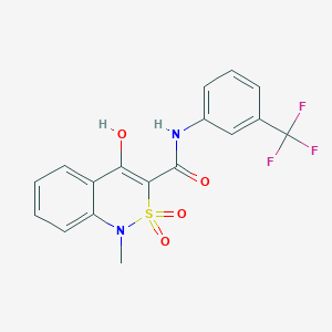 molecular formula C17H13F3N2O4S B1395581 4-hydroxy-1-methyl-2,2-dioxo-N-[3-(trifluoromethyl)phenyl]-1,2-dihydro-2lambda~6~,1-benzothiazine-3-carboxamide CAS No. 320423-82-3