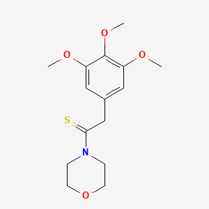 molecular formula C15H21NO4S B13955856 Morpholine, 4-((3,4,5-trimethoxyphenyl)thioacetyl) CAS No. 64039-00-5